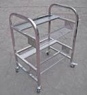 Stainless Steel JUKI SMT Feeder Carts Two Layers With Metal Flexible Castor