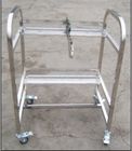 Stainless Steel JUKI SMT Feeder Carts Two Layers With Metal Flexible Castor